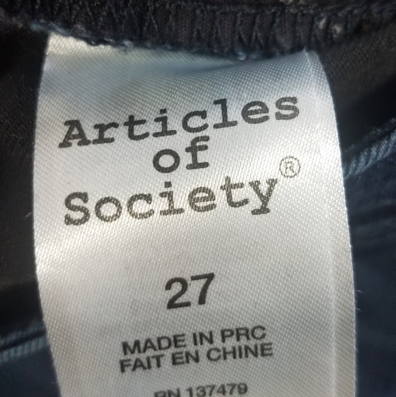 AOS Darkwash Button Fly Jeans Size 27 - Picture 5 of 6